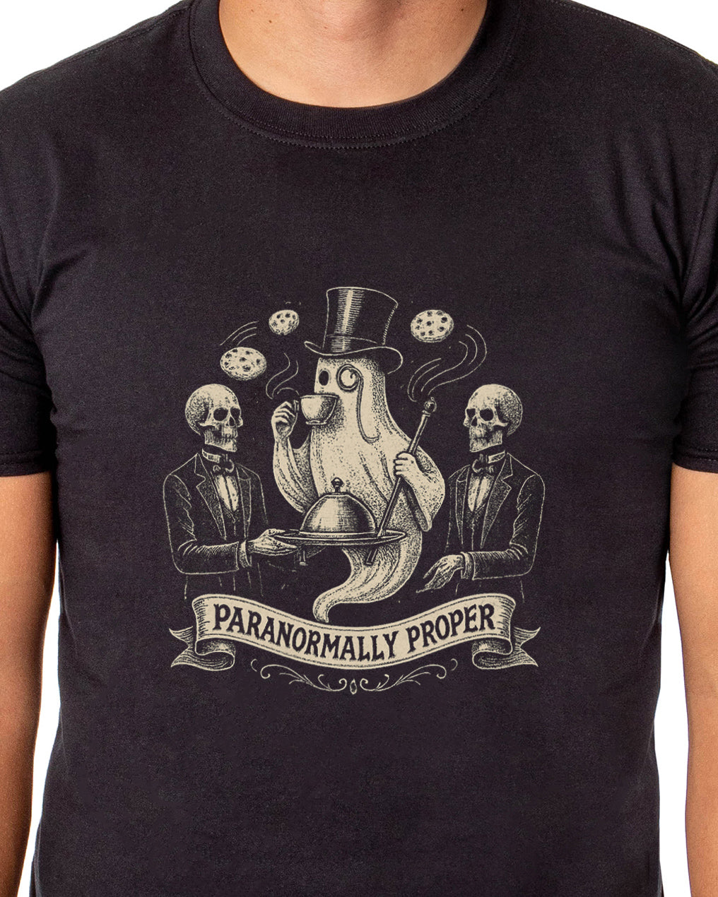 PJammy Halloween T-Shirt Men's Paranormally Proper Short Sleeve Tee