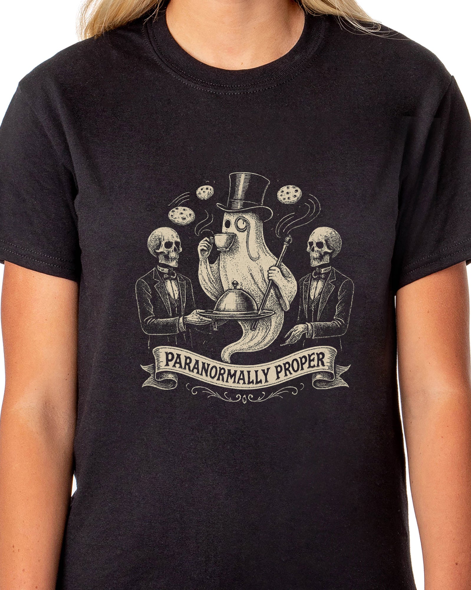 PJammy Halloween T-Shirt Women's Dignified Dead Short Sleeve Tee