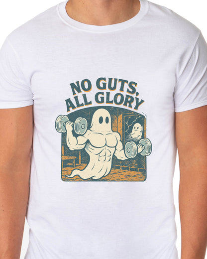 PJammy No Guts, All Glory Funny Ghost Gym Men's T-Shirt