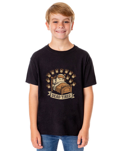 PJammy Halloween T-Shirt Boys' Dead Tired Short Sleeve Tee