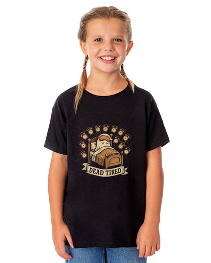 PJammy Halloween T-Shirt Girls' Sleepy Ghost Short Sleeve Tee