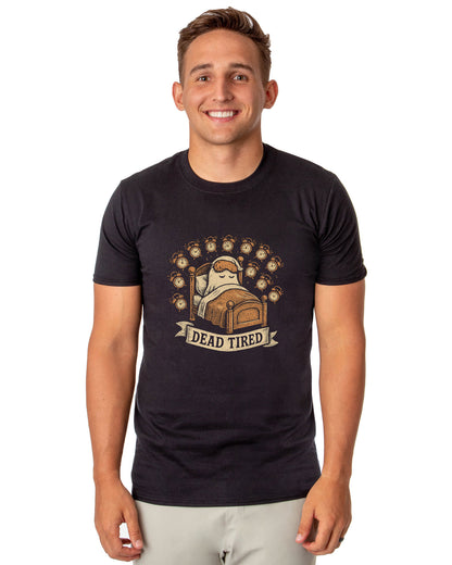 PJammy Halloween T-Shirt Men's Dead Tired Ghost Short Sleeve Tee