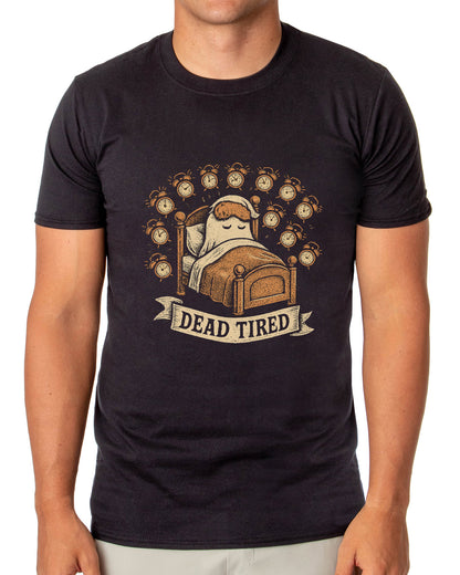 PJammy Halloween T-Shirt Men's Dead Tired Ghost Short Sleeve Tee