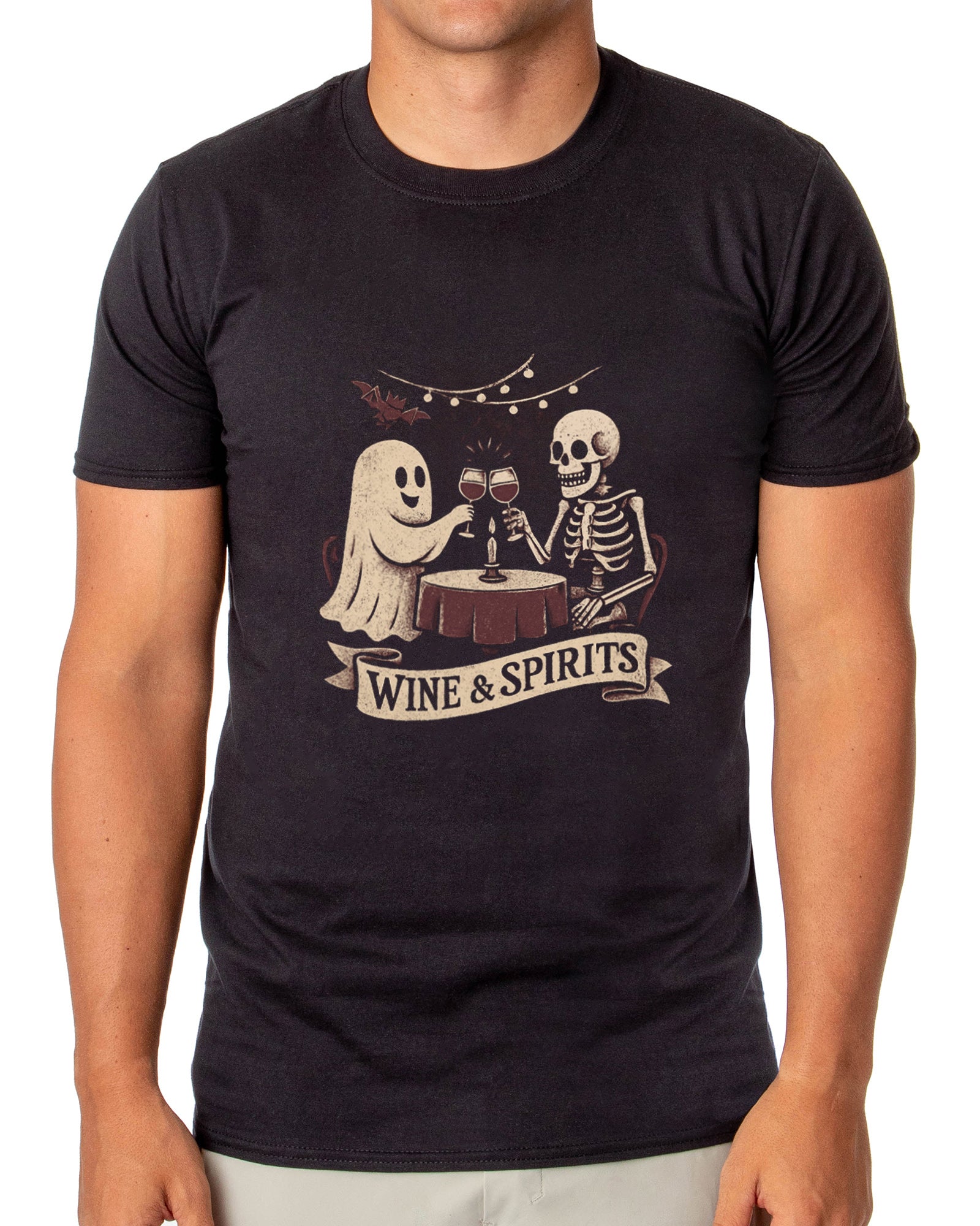 PJammy Halloween T-Shirt Men's Wine & Spirits  Short Sleeve Tee