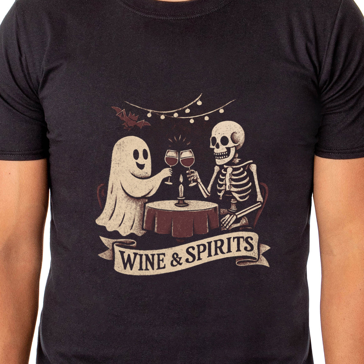 PJammy Halloween T-Shirt Men's Wine & Spirits  Short Sleeve Tee