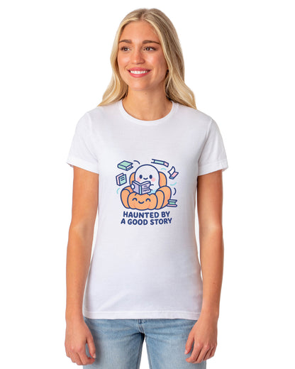PJammy Halloween T-Shirt Women's Haunted Story Short Sleeve Tee
