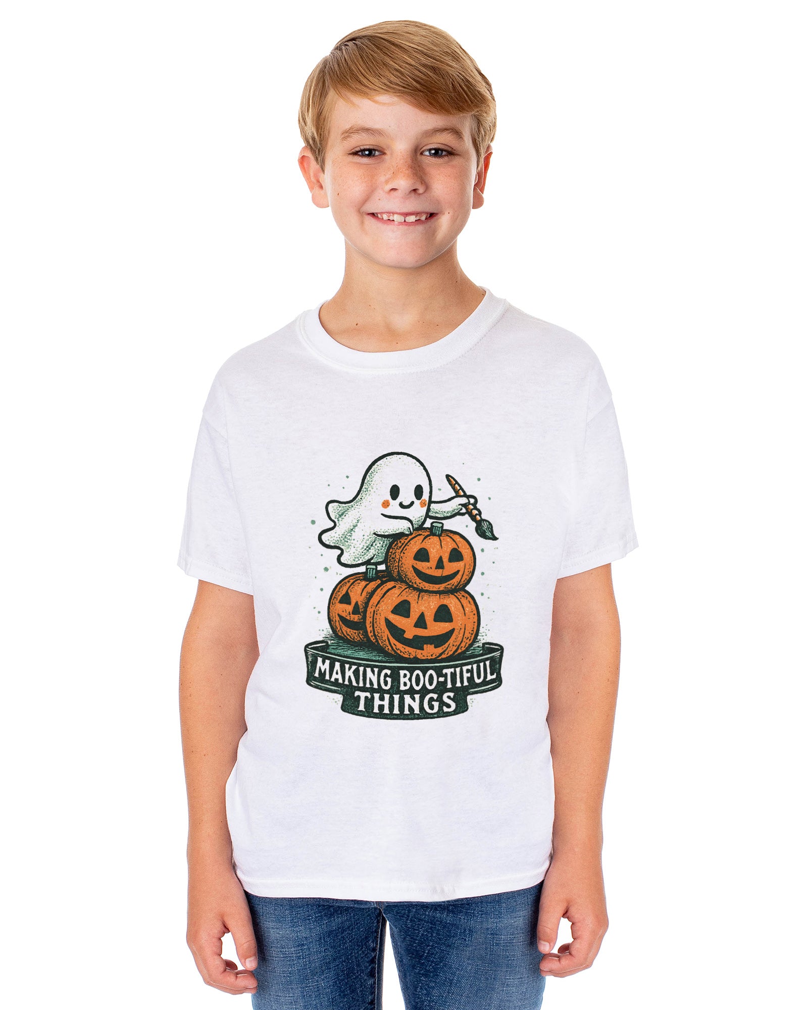 PJammy Halloween T-Shirt Girls' Ghost Crafts Short Sleeve Tee