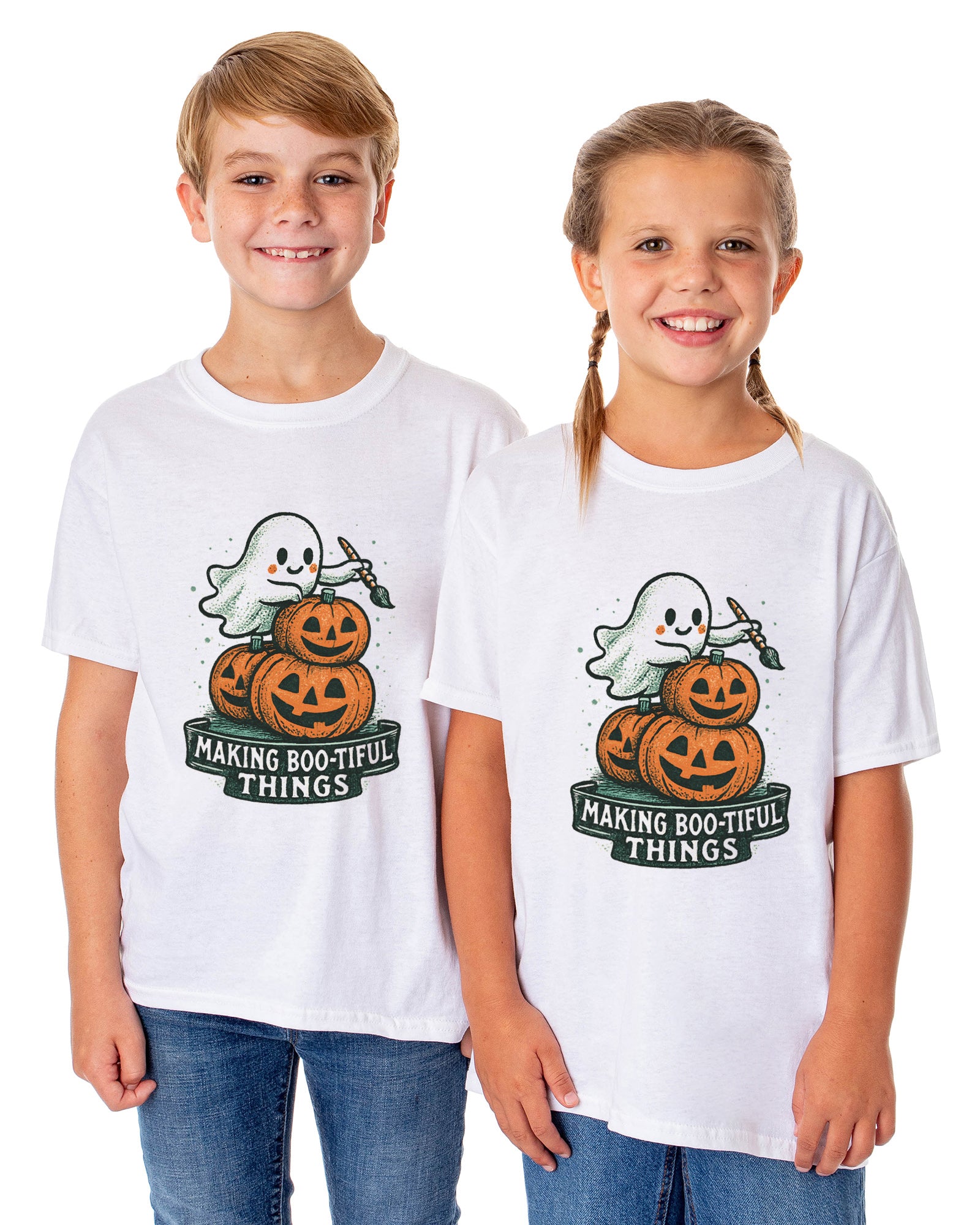 PJammy Halloween T-Shirt Girls' Ghost Crafts Short Sleeve Tee