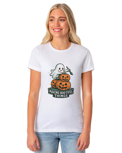 PJammy Halloween T-Shirt Women's Boo-tiful Things Short Sleeve Tee