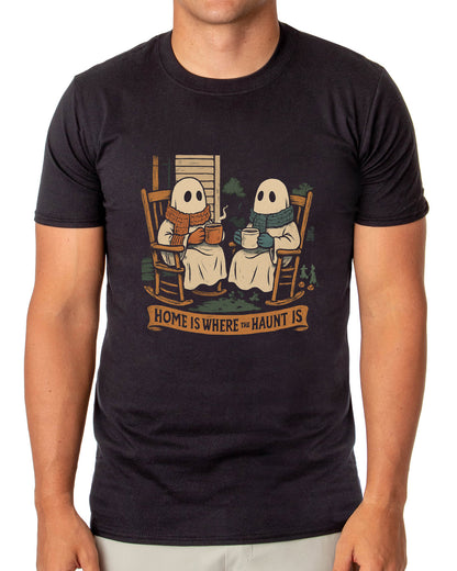 PJammy Halloween T-Shirt Men's Home is Where The Haunt Is Short Sleeve Tee