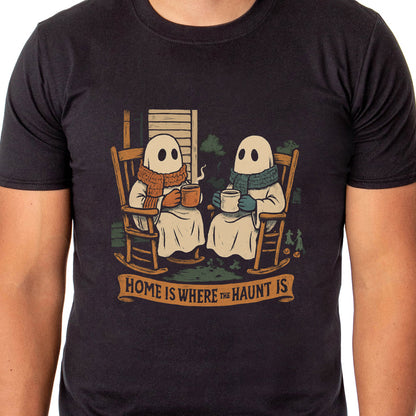 PJammy Halloween T-Shirt Men's Home is Where The Haunt Is Short Sleeve Tee