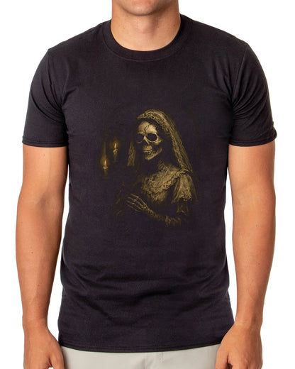 PJammy Halloween T-Shirt Men's Skeleton Bride Short Sleeve Tee