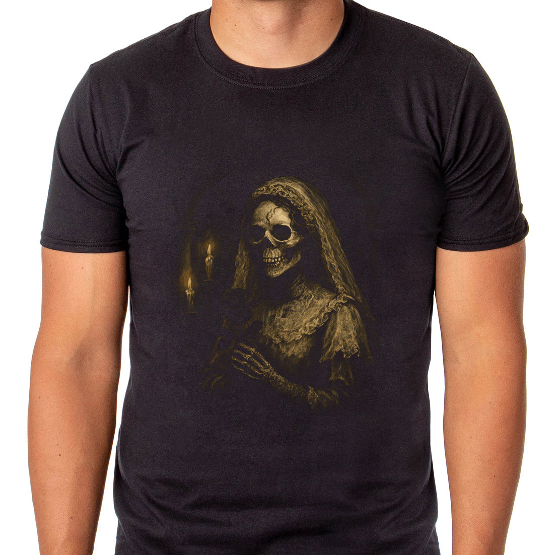 PJammy Halloween T-Shirt Men's Skeleton Bride Short Sleeve Tee