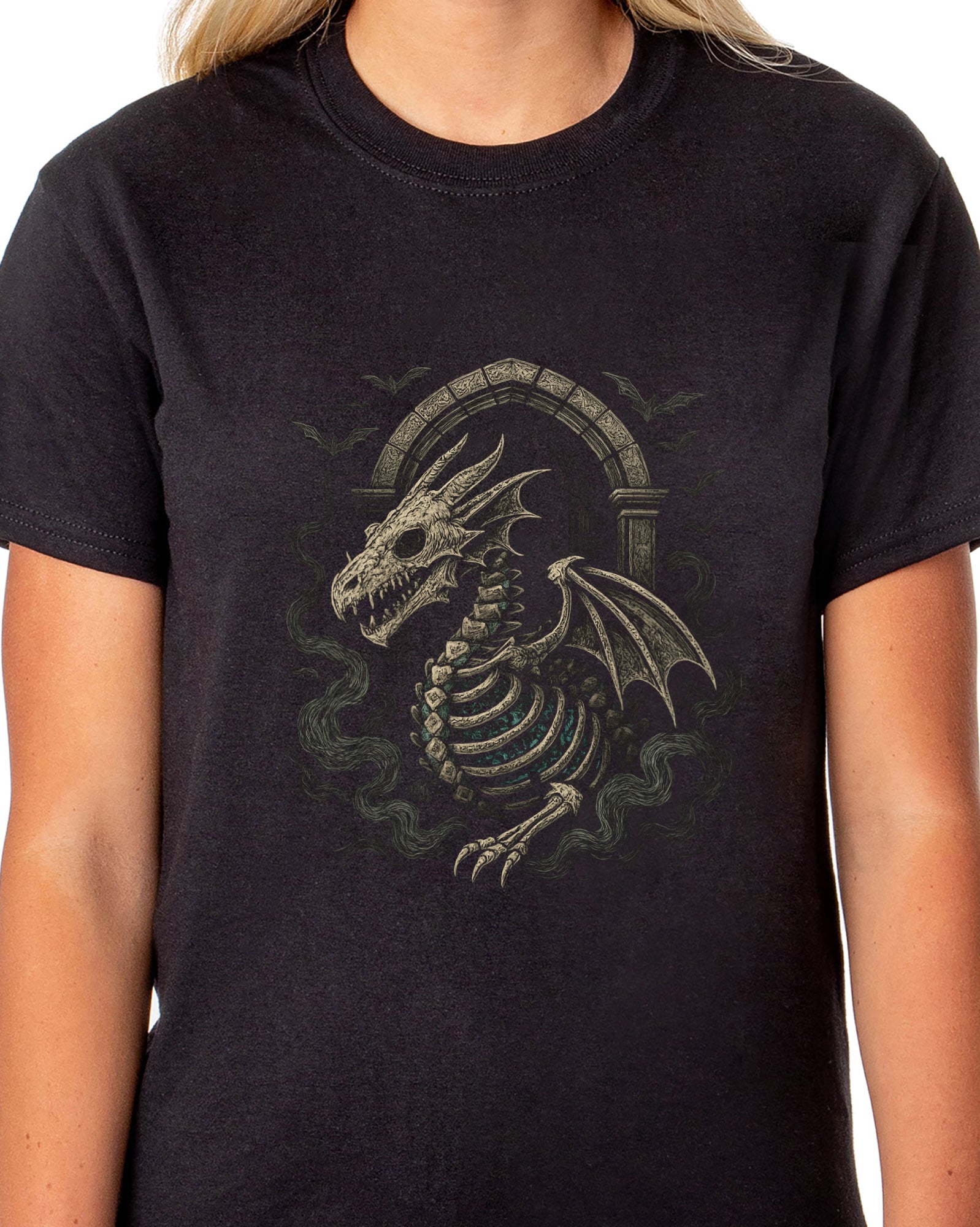 PJammy Halloween T-Shirt Women's Dragon Bones Short Sleeve Tee