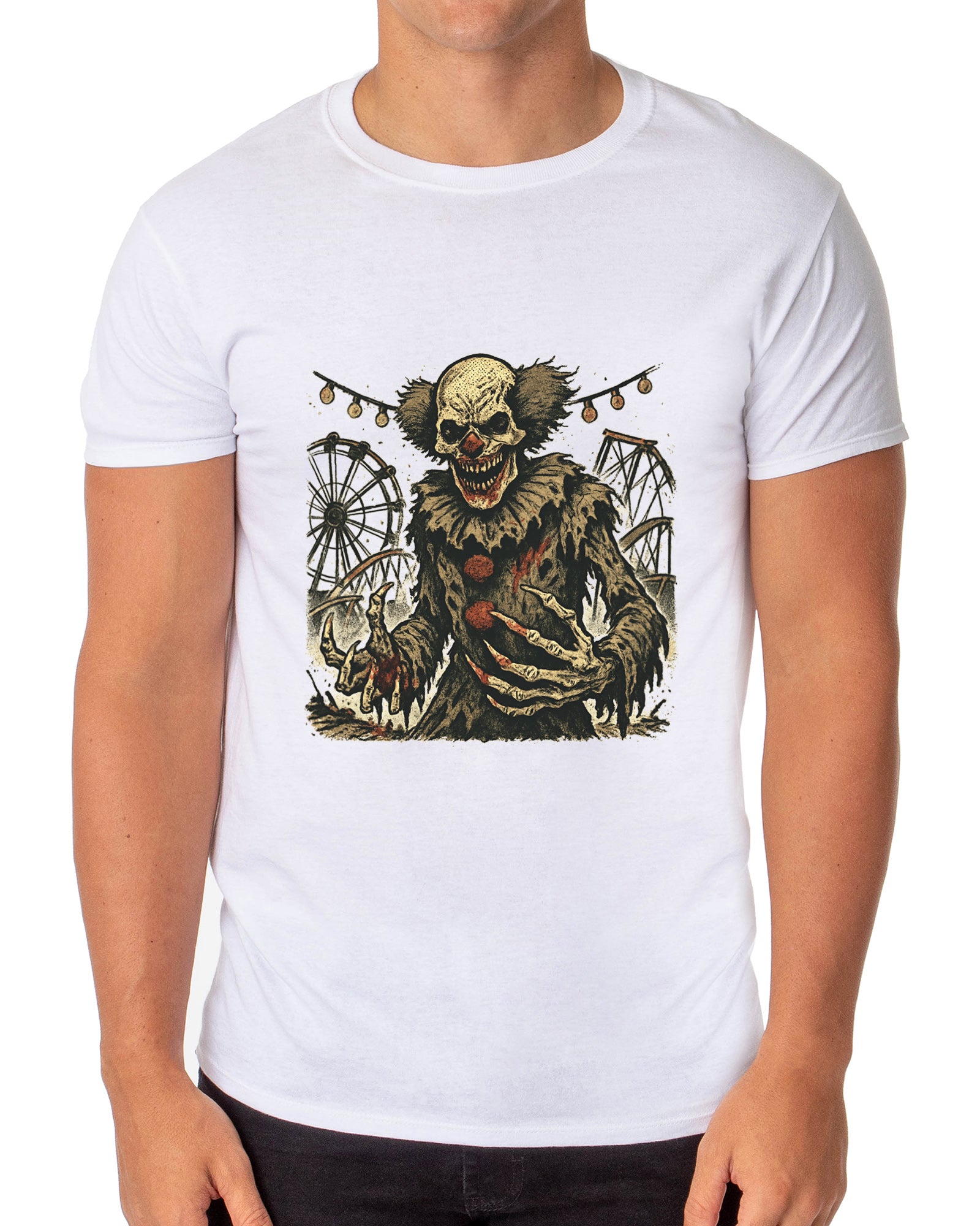 PJammy Halloween T-Shirt Men's Horror Short-Sleeve Tee