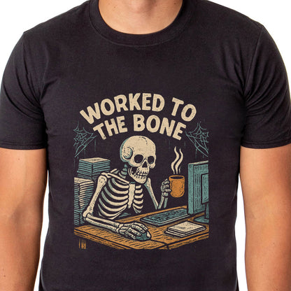 PJammy Halloween T-Shirt Men's Worked To The Bone Short Sleeve Tee
