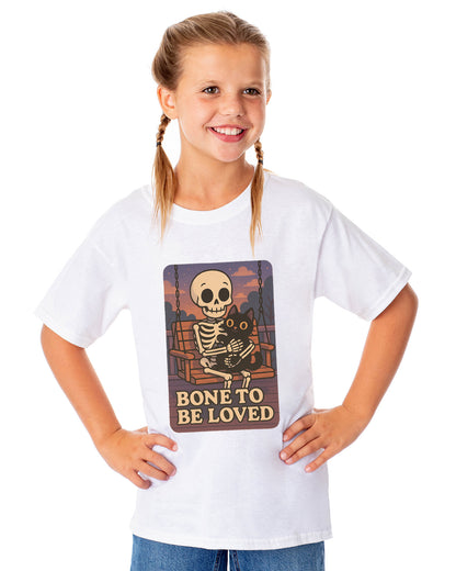 PJammy Halloween T-Shirt Girls' Skeleton Love Short Sleeve Tee