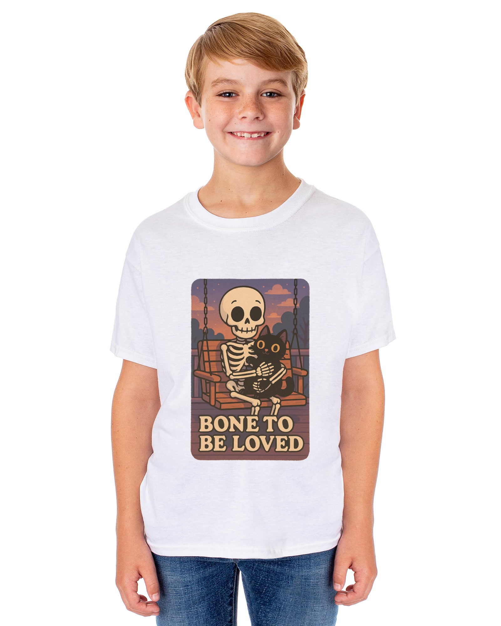 PJammy Halloween T-Shirt Girls' Skeleton Love Short Sleeve Tee