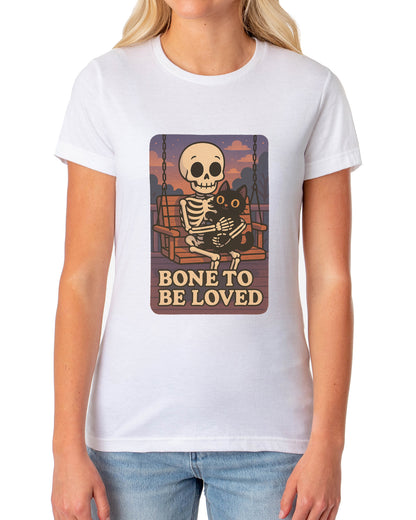 PJammy Halloween T-Shirt Women's Bone To Be Loved Short Sleeve Tee