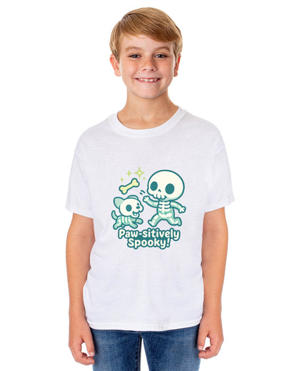 PJammy Halloween T-Shirt Boys' Paw-sitively Spooky Short Sleeve Tee