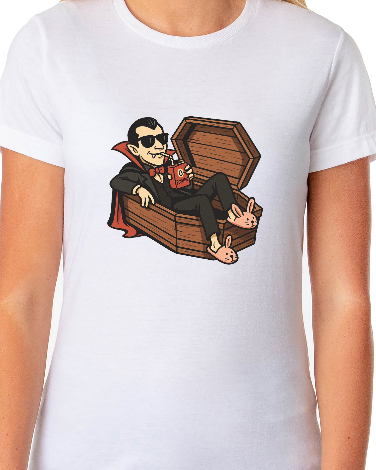 PJammy Halloween T-Shirt Women's Coffin Lounging Short Sleeve Tee