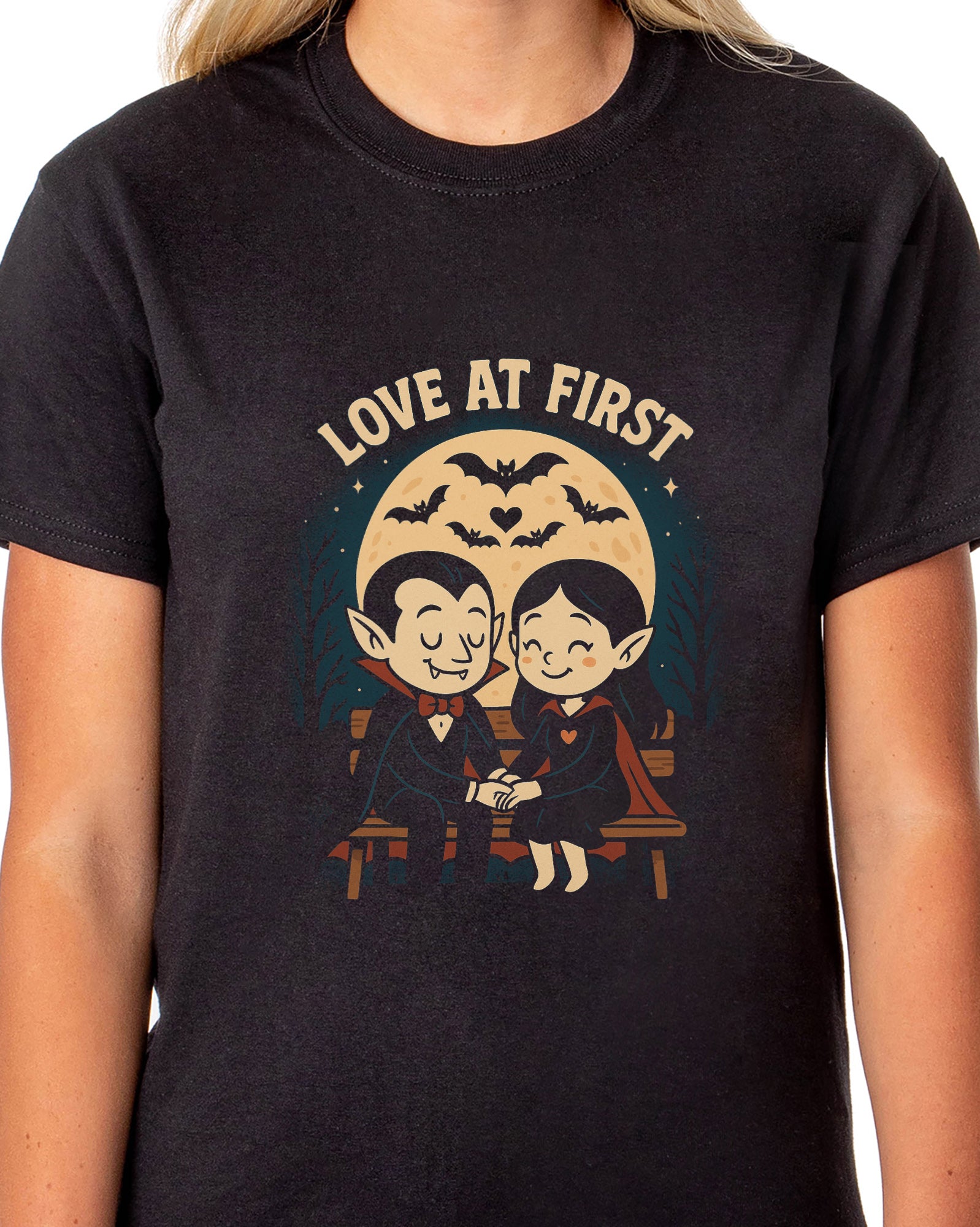PJammy Halloween T-Shirt Women's Vampire Love Short Sleeve Tee