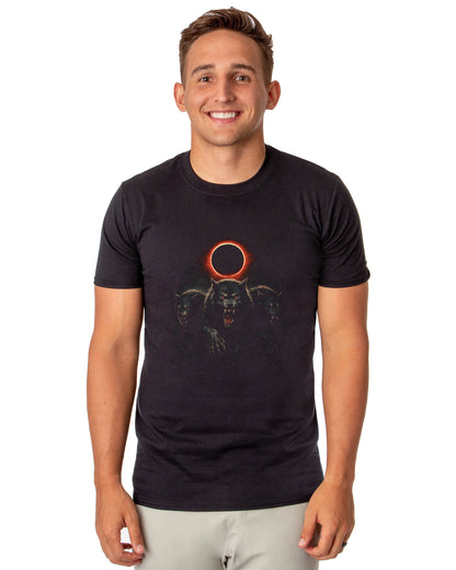 PJammy Halloween T-Shirt Men's Werewolf Eclipse Short Sleeve Tee