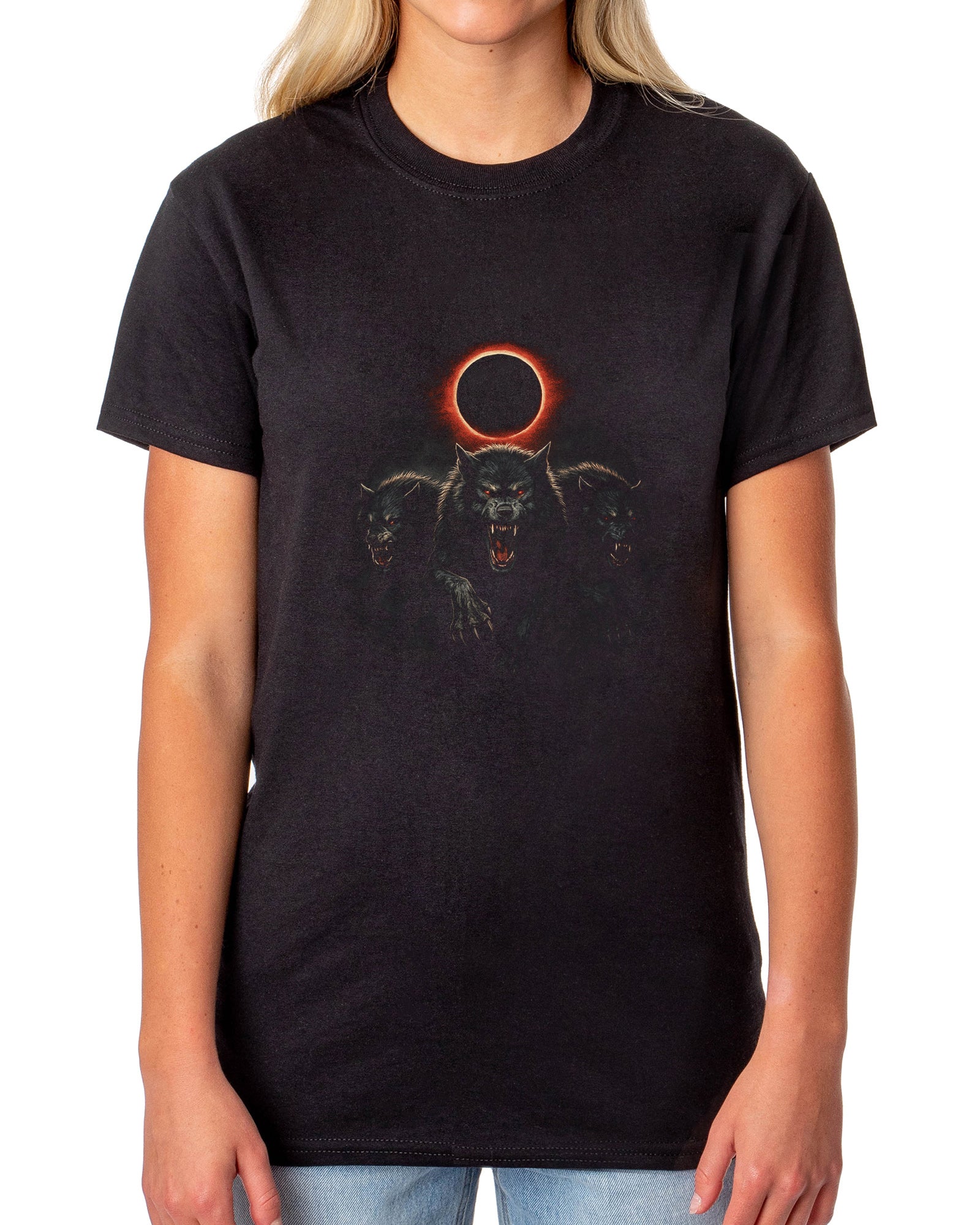 PJammy Halloween T-Shirt Women's Wolf Short Sleeve Tee