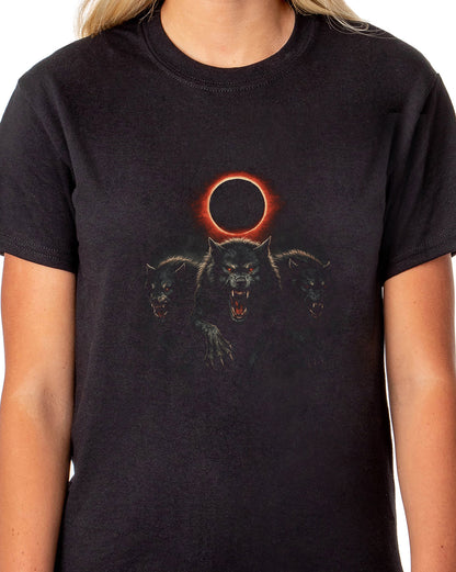 PJammy Halloween T-Shirt Women's Wolf Short Sleeve Tee