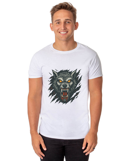 PJammy Halloween T-Shirt Men's Werewolf Shreds Short Sleeve Tee