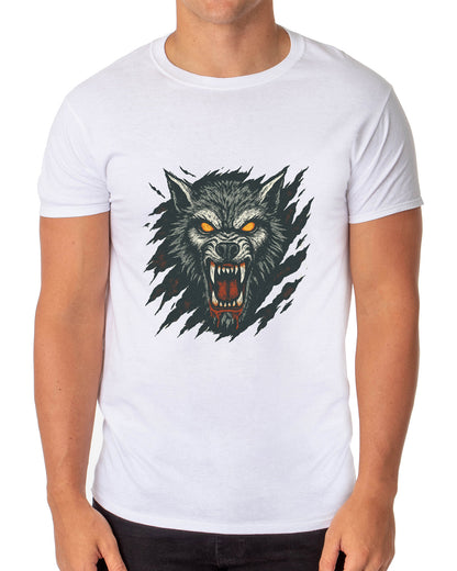 PJammy Halloween T-Shirt Men's Werewolf Shreds Short Sleeve Tee