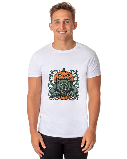 PJammy Halloween T-Shirt Men's Pumpkin Terror Short Sleeve Tee