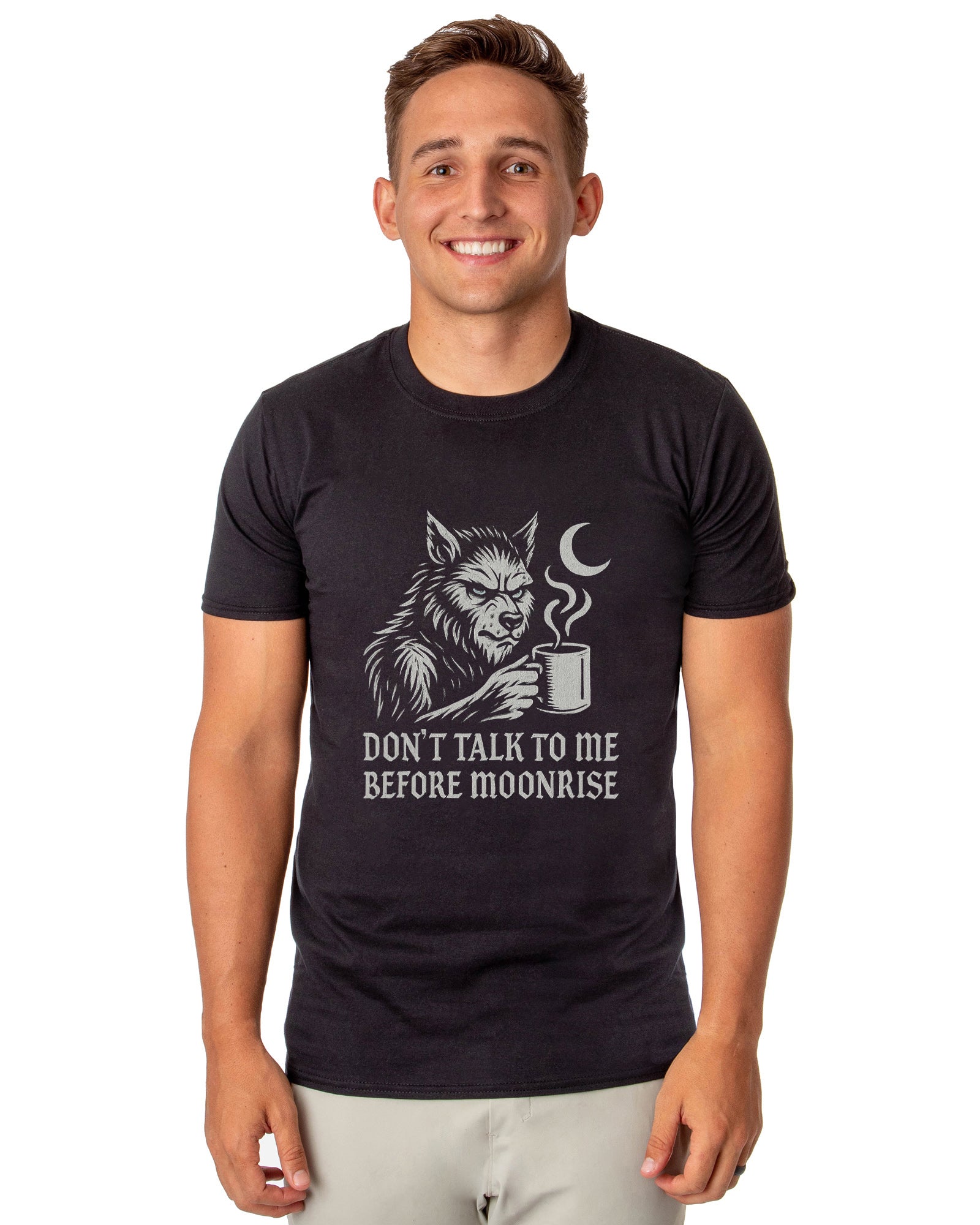 PJammy Halloween T-Shirt Men's Don't Talk Before Moonrise Short Sleeve Tee