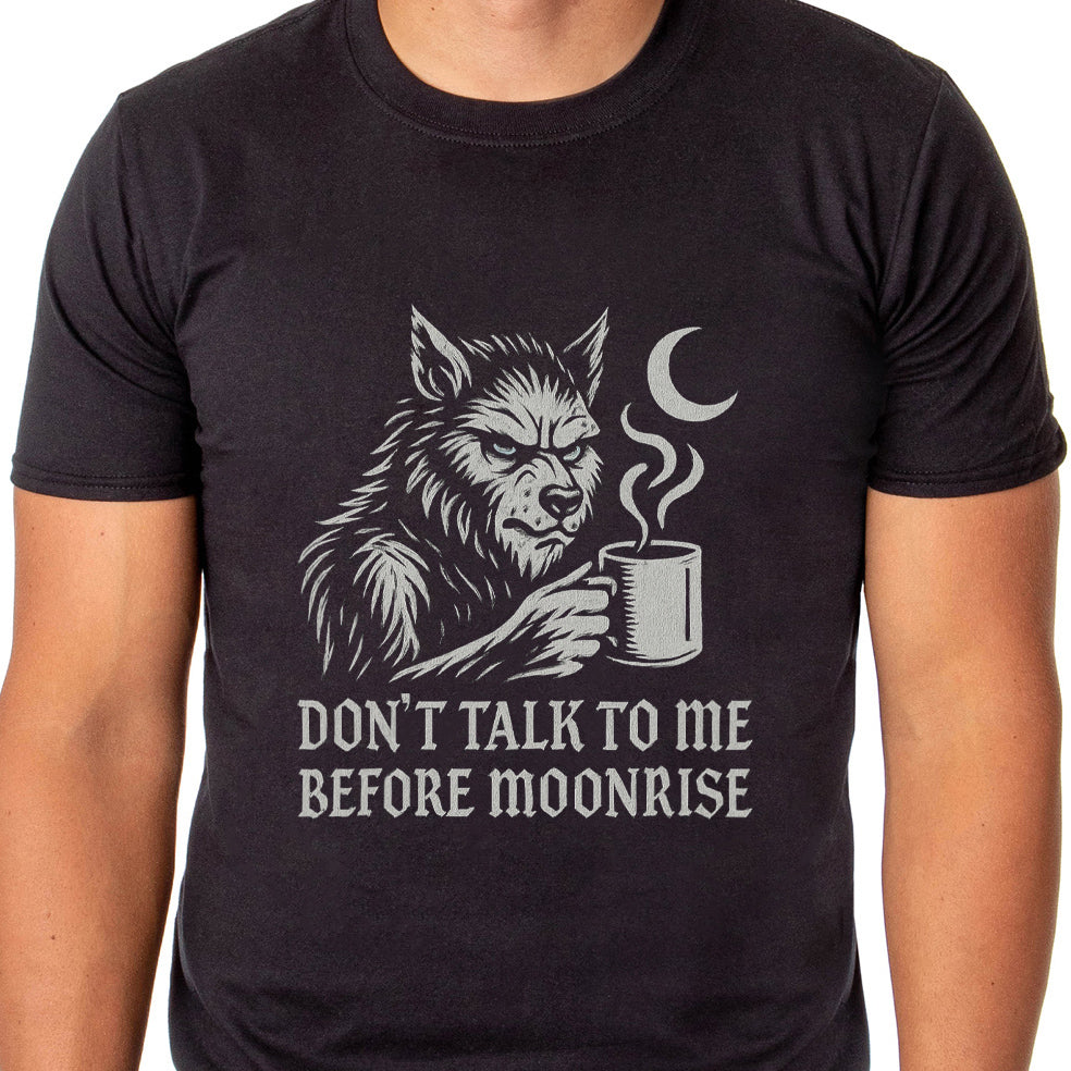 PJammy Halloween T-Shirt Men's Don't Talk Before Moonrise Short Sleeve Tee