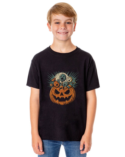 PJammy Halloween T-Shirt Boys' Pumpkin Panic Short Sleeve Tee