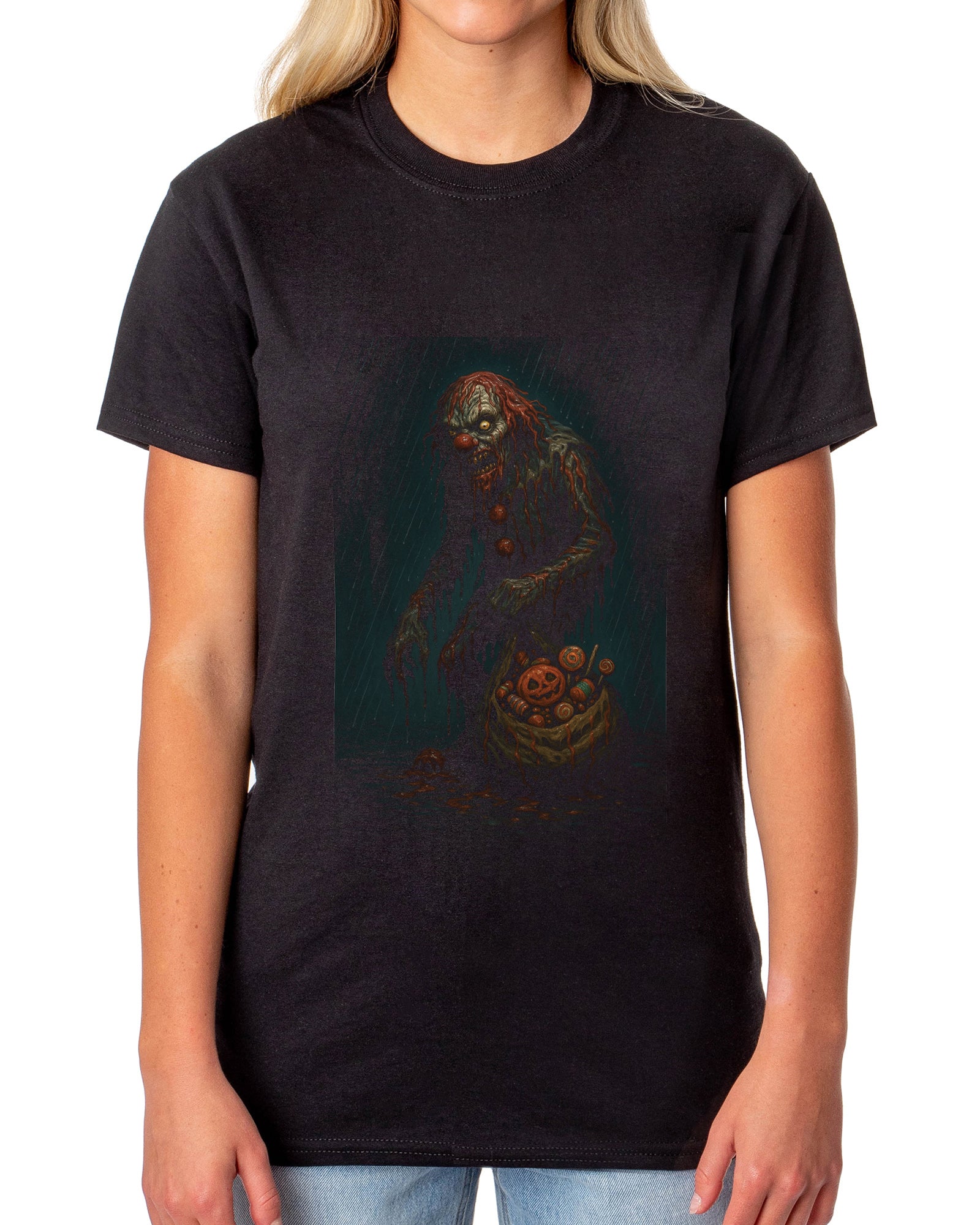 PJammy Halloween T-Shirt Women's Clown Terror Short Sleeve Tee