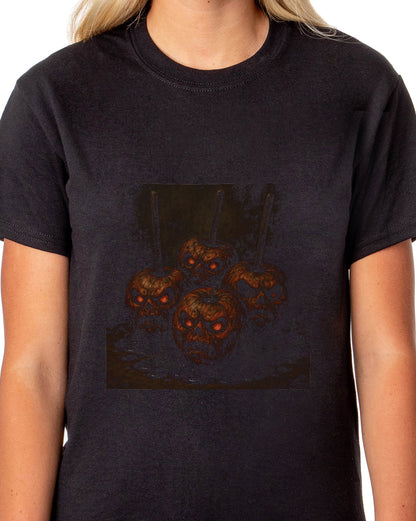 PJammy Halloween T-Shirt Women's Glowing Gourds Short Sleeve Tee
