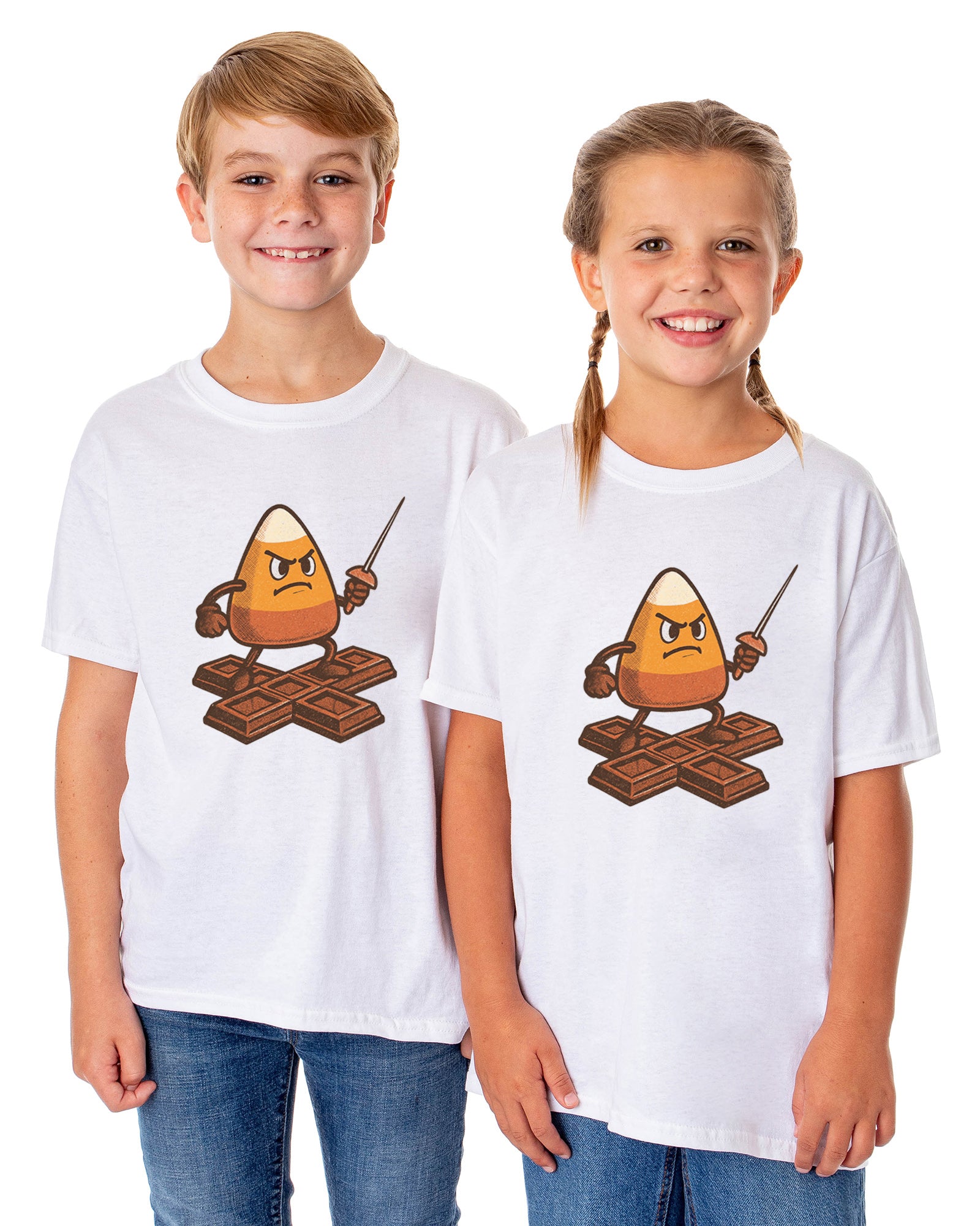 PJammy Halloween T-Shirt Girls' Chocolate Fight Short Sleeve Tee