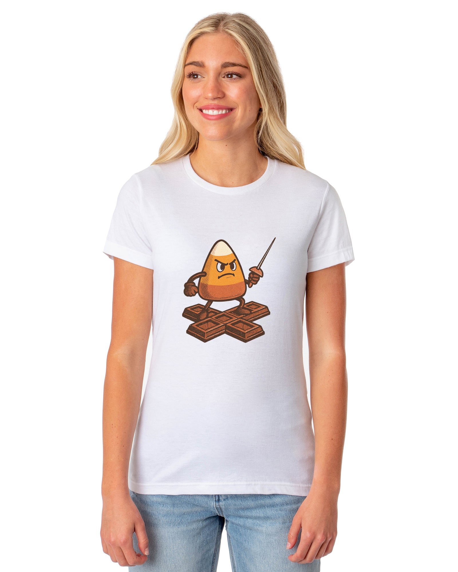 PJammy Halloween T-Shirt Women's Candy Corn Sword Short Sleeve Tee