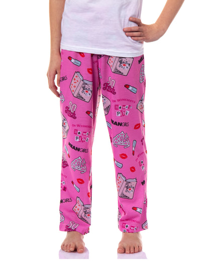 Mean Girls On Wednesdays We Wear Pink Girls' Tossed Print Pajama Pants