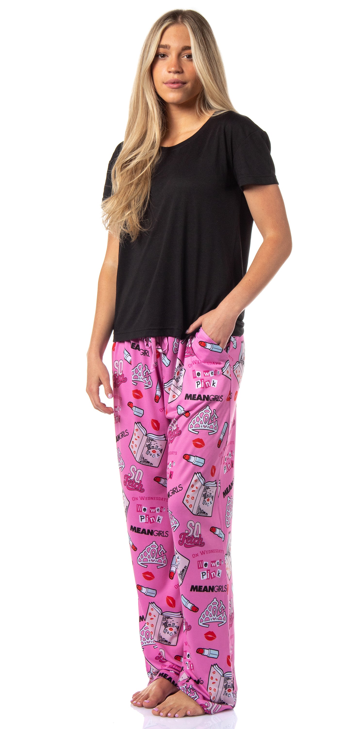 Mean Girls Women's Burn Book s and Movie Quotes Lounge Pajama Pants