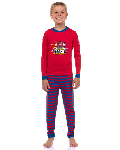 Power Rangers Boys' Classic Team Ranger Character 2 Piece Tight Fit Sleep Pajama Set