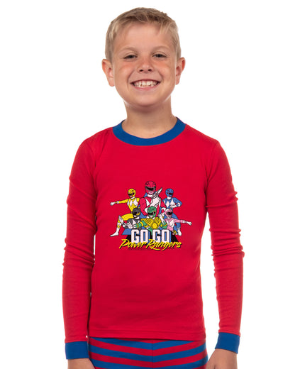 Power Rangers Boys' Classic Team Ranger Character 2 Piece Tight Fit Sleep Pajama Set