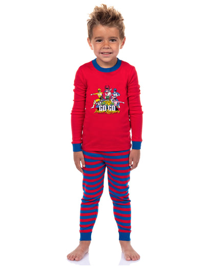 Power Rangers Boys' Classic Team Ranger Character 2 Piece Tight Fit Sleep Pajama Set