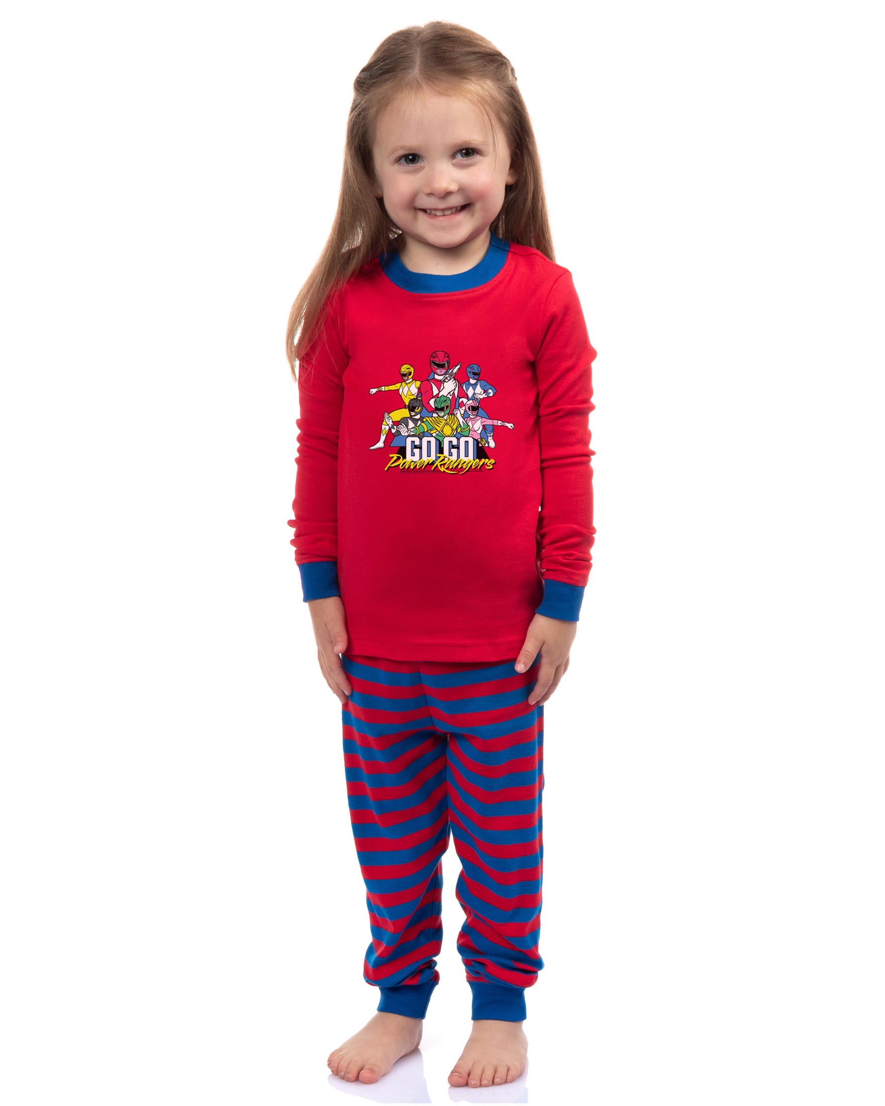 Power Rangers Boys' Classic Team Ranger Character 2 Piece Tight Fit Sleep Pajama Set