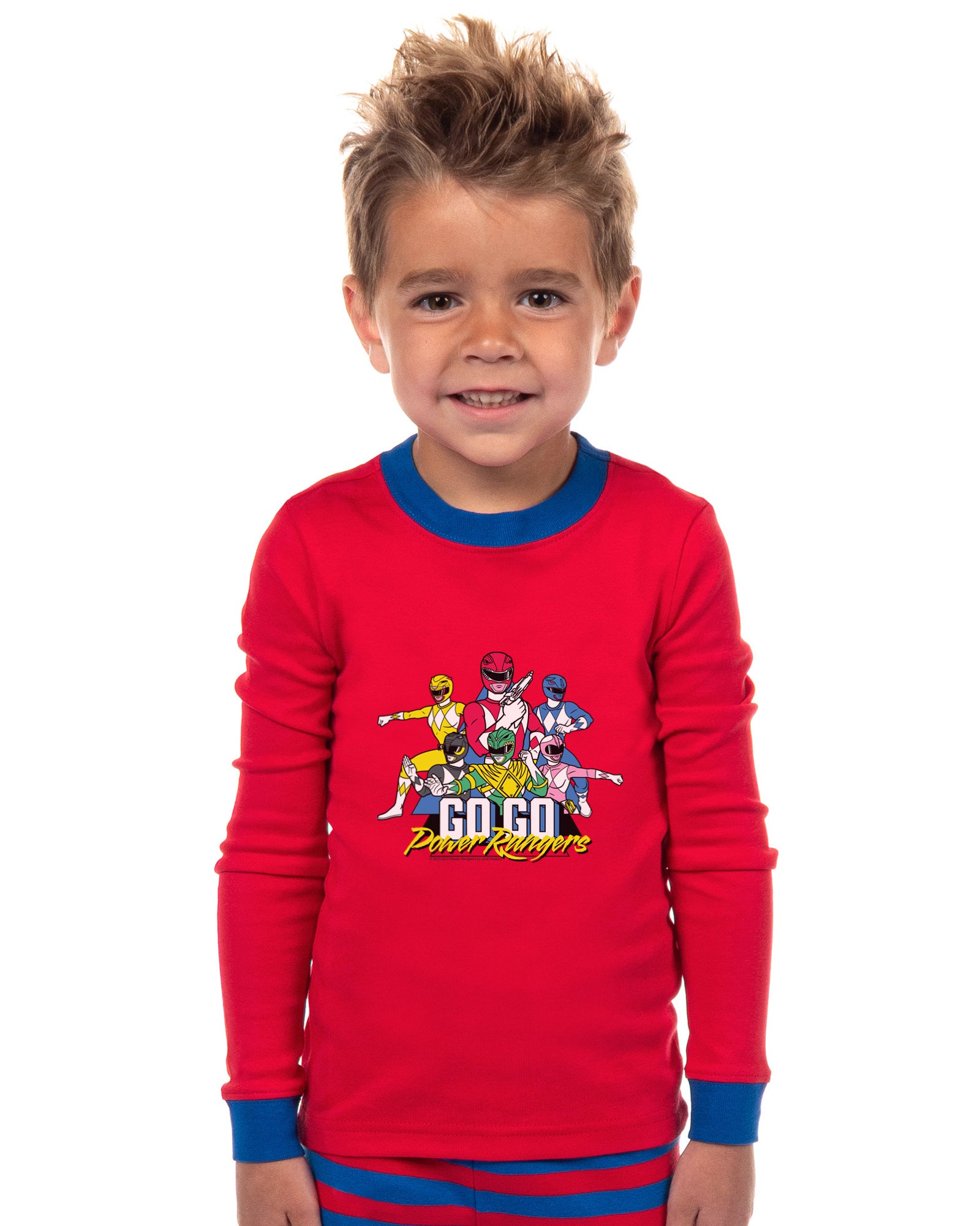 Power Rangers Boys' Classic Team Ranger Character 2 Piece Tight Fit Sleep Pajama Set