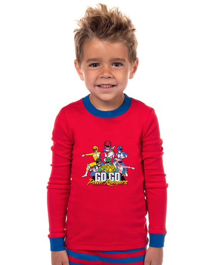 Power Rangers Boys' Classic Team Ranger Character 2 Piece Tight Fit Sleep Pajama Set