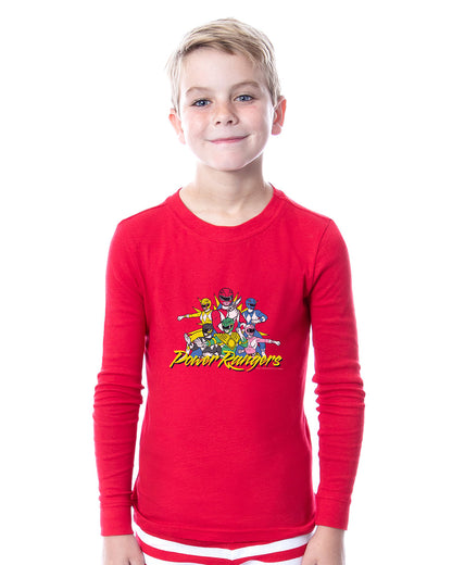 Power Rangers Pajamas Boy's Retro Group 2-Piece Tight Fit Pajama Set