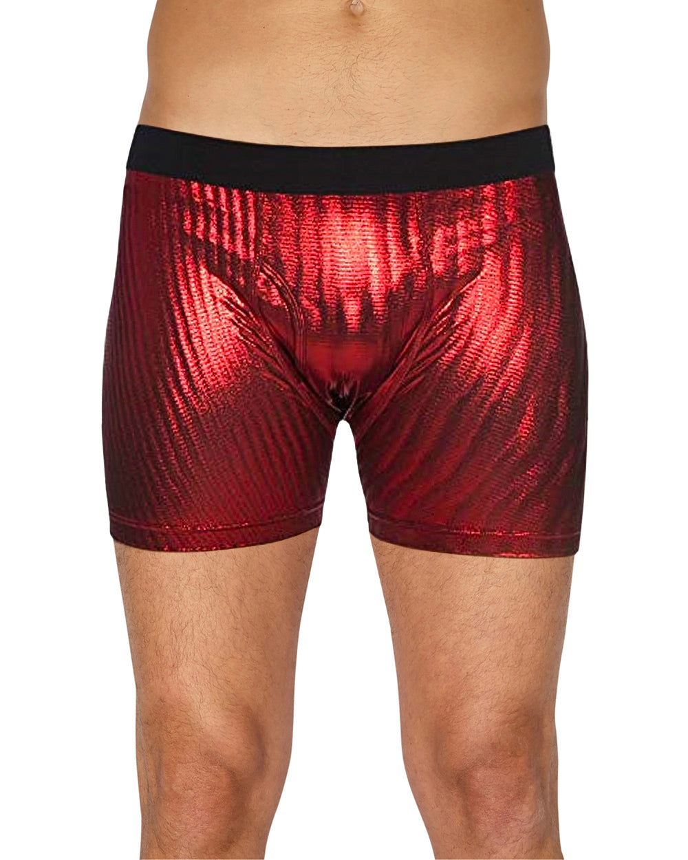 Intimo Mens Shimmer Red Boxer Briefs Underwear
