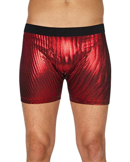 Intimo Mens Shimmer Red Boxer Briefs Underwear